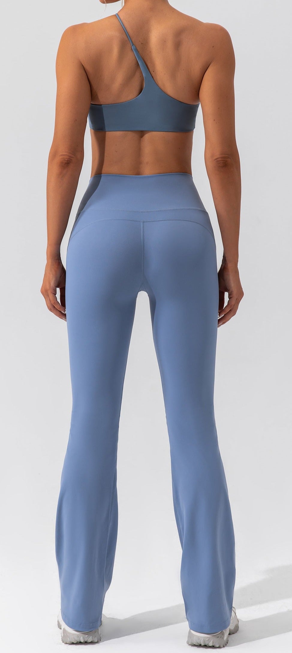 V-Waist Wide-Leg Yoga Pants "BLUE"