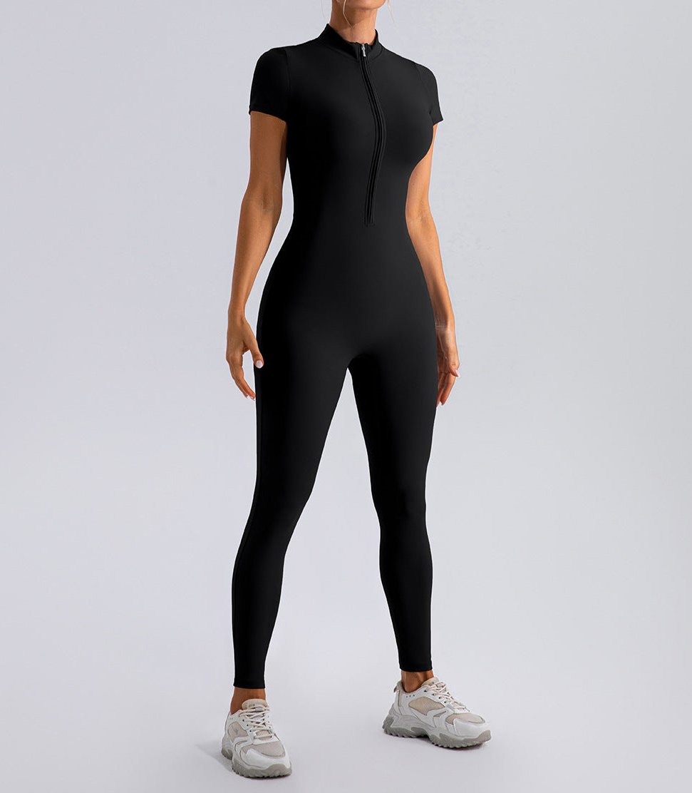 ZIPPER JUMPSUIT "BLACK"