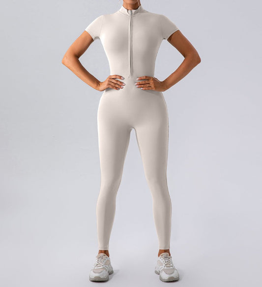 ZIPPER JUMPSUIT "CREAM"