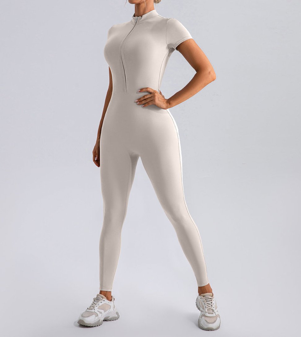 ZIPPER JUMPSUIT "CREAM"