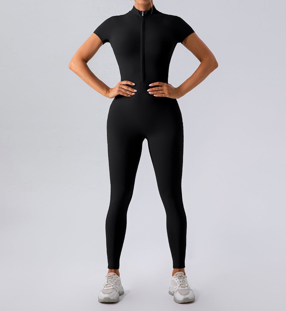 ZIPPER JUMPSUIT "BLACK"