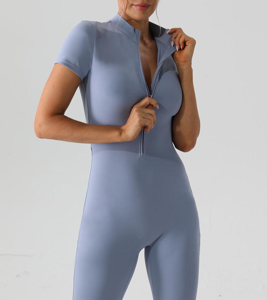 ZIPPER JUMPSUIT "BLUE"