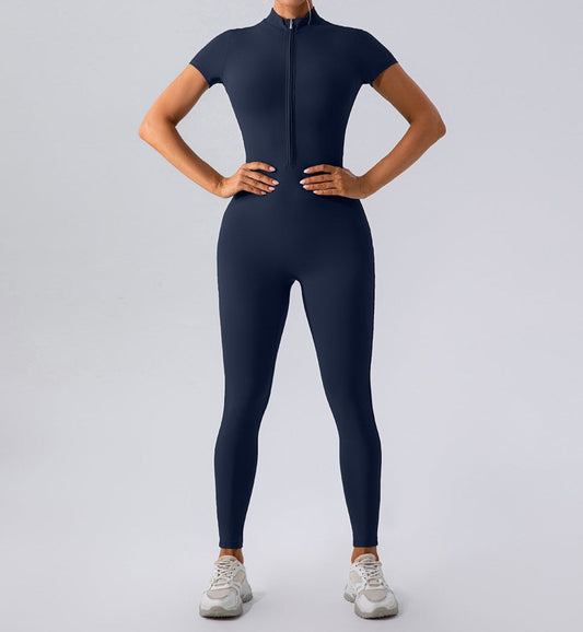ZIPPER JUMPSUIT "NAVY"