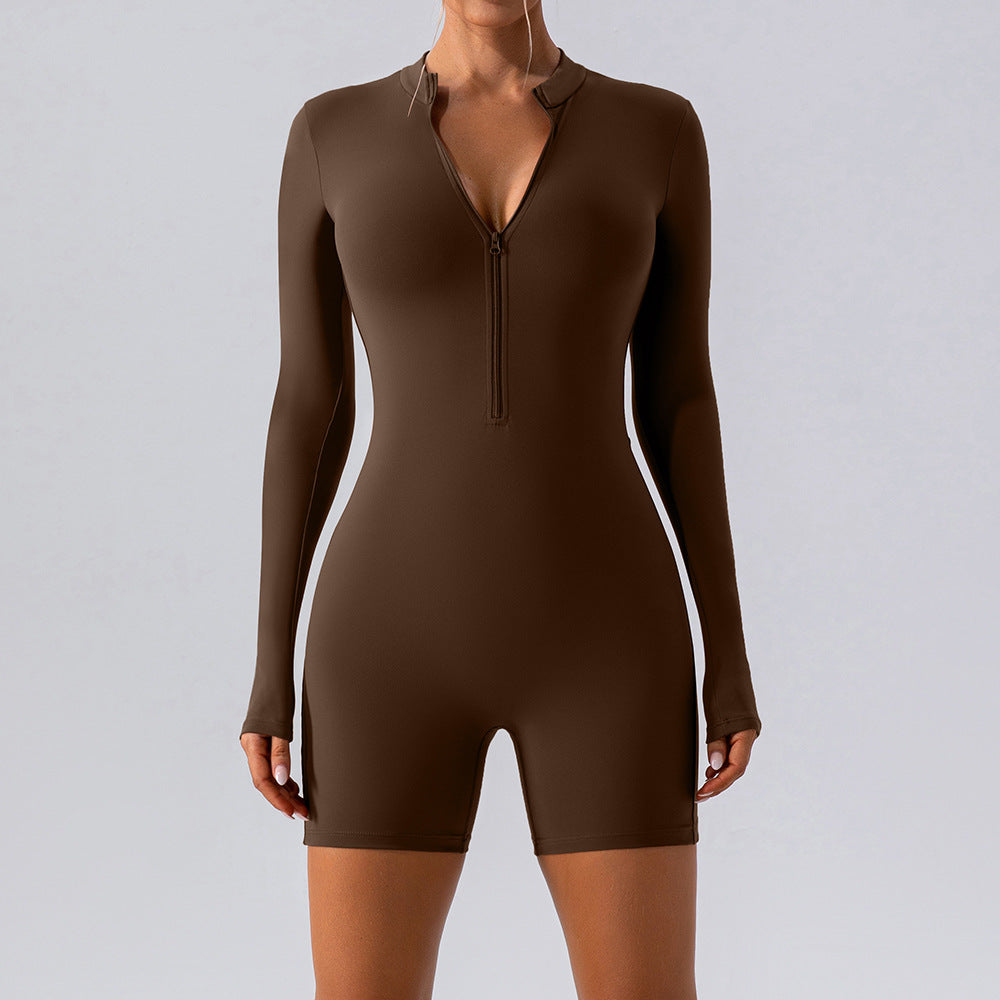 BODYSUIT ZIP "BROWN"
