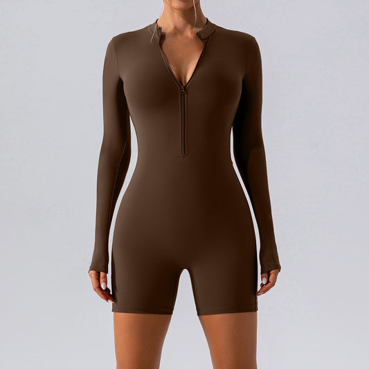 BODYSUIT ZIP "BROWN"